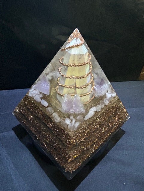 Howlite Crystal Tower Pyramid