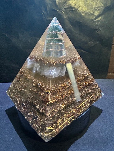 Moss Agate Master Crystal Pyramid